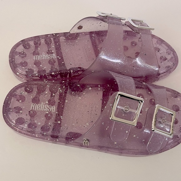 Melissa Jelly Glitter Sandals In Lilac Purple Size 6 - Picture 8 of 8